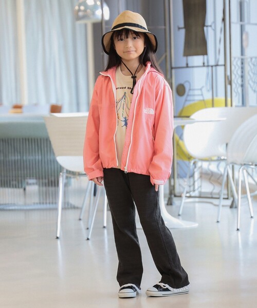 THE NORTH FACE（ザノースフェイス）の「THE NORTH FACE / キッズ コンパクト ジャケット 2026SS（130～160cm）通学 フード取り外し アウトドア（ブルゾン・キッズ・ブラック/カーキ/オレンジ/オリーブ/イエロー系その他4/ピンク・140/160/130/150）」の7枚目の写真