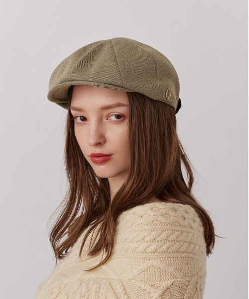 Chapeau d' O(シャポードオー)の「Chapeau d' O Back Ribbon 8P Hunting / シャポードオー(ハンチング/ベレー帽・レディース・ベージュ/ネイビー・M/57.5cm)」の9枚目の写真