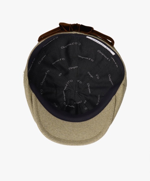Chapeau d' O(シャポードオー)の「Chapeau d' O Back Ribbon 8P Hunting / シャポードオー(ハンチング/ベレー帽・レディース・ベージュ/ネイビー・M/57.5cm)」の17枚目の写真
