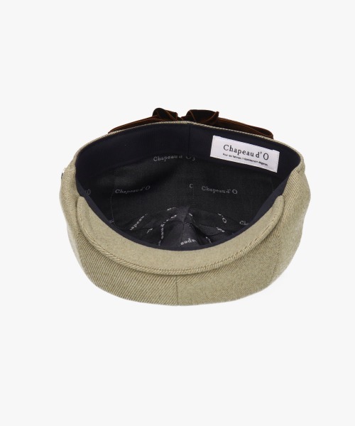 Chapeau d' O(シャポードオー)の「Chapeau d' O Back Ribbon 8P Hunting / シャポードオー(ハンチング/ベレー帽・レディース・ベージュ/ネイビー・M/57.5cm)」の21枚目の写真