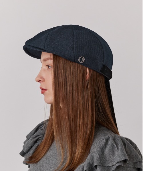 Chapeau d' O(シャポードオー)の「Chapeau d' O Back Ribbon 8P Hunting / シャポードオー(ハンチング/ベレー帽・レディース・ベージュ/ネイビー・M/57.5cm)」の3枚目の写真