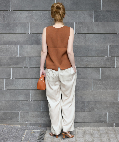 B.C STOCK（ベーセーストック）の「《追加4》手洗い可 / セルロースワイドパンツ（その他パンツ・レディース・ブルー系その他/ベージュ系その他/ブラック/カーキ・FREE）」の15枚目の写真