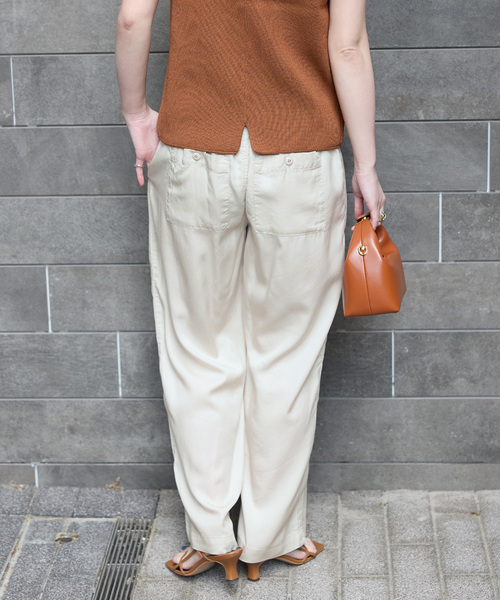 B.C STOCK（ベーセーストック）の「《追加4》手洗い可 / セルロースワイドパンツ（その他パンツ・レディース・ブルー系その他/ベージュ系その他/ブラック/カーキ・FREE）」の20枚目の写真