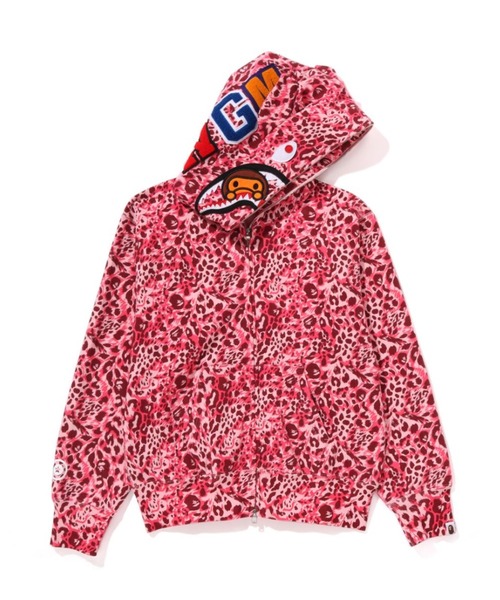 bape レオパード　ピンク　big ape ビッグロゴ　レディース、 BAPE Women's Wild Leopard Pattern Side Big Ape Head Tee