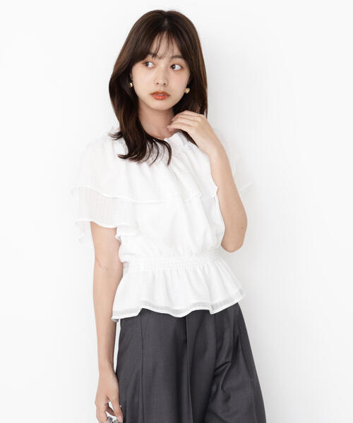 PROPORTION BODY DRESSING(プロポーションボディドレッシング)の「<ウォッシャブル>2WAYギャザーペプラムブラウス / 1215210800(シャツ/ブラウス・レディース・ブラック/ピンク/ホワイト・FREE)」の21枚目の写真