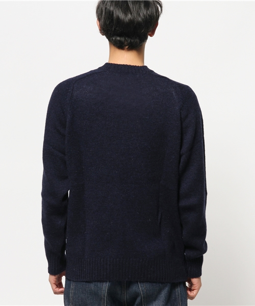 SEVENDAYS=SUNDAY（セブンデイズサンデイ）の「シェットランドウール　長袖プルオーバー（ニット/セーター・メンズ・イエロー/ネイビー/グリーン/杢グレー・MEDIUM/SMALL/LARGE）」の6枚目の写真