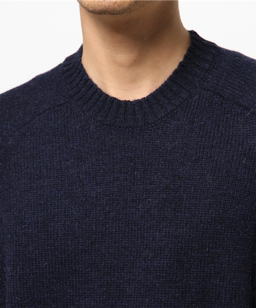 SEVENDAYS=SUNDAY（セブンデイズサンデイ）の「シェットランドウール　長袖プルオーバー（ニット/セーター・メンズ・イエロー/ネイビー/グリーン/杢グレー・MEDIUM/SMALL/LARGE）」の7枚目の写真