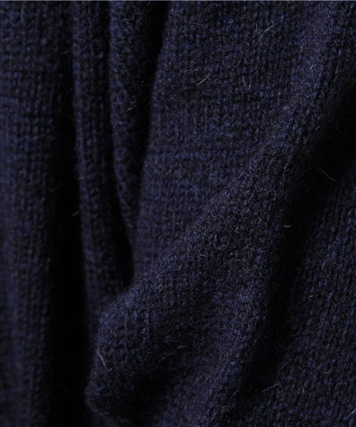 SEVENDAYS=SUNDAY（セブンデイズサンデイ）の「シェットランドウール　長袖プルオーバー（ニット/セーター・メンズ・イエロー/ネイビー/グリーン/杢グレー・MEDIUM/SMALL/LARGE）」の9枚目の写真