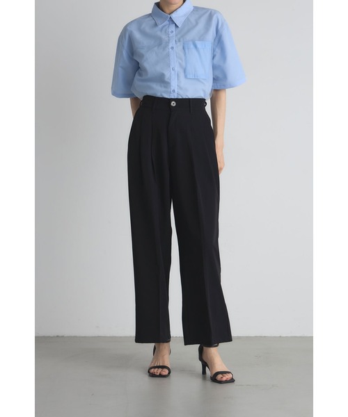 &. NOSTALGIA（アンドドットノスタルジア）の「タックワイドパンツ【tallサイズあり】（その他パンツ・レディース・ブラック/キャメル/グリーン・S/M/TALL）」の11枚目の写真