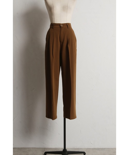 &. NOSTALGIA（アンドドットノスタルジア）の「タックワイドパンツ【tallサイズあり】（その他パンツ・レディース・ブラック/キャメル/グリーン・S/M/TALL）」の21枚目の写真