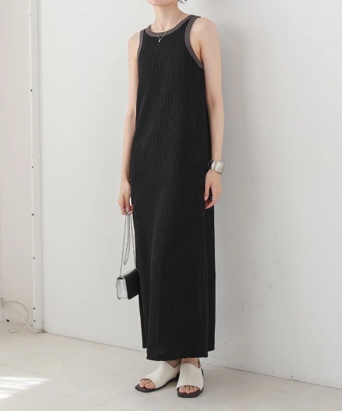 Bab(バブ)の「【S・Mサイズ展開】カップ付きアメスリワンピース(ワンピース・レディース・ブラック/アイボリー・SMALL/MEDIUM)」の2枚目の写真
