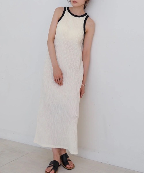Bab(バブ)の「【S・Mサイズ展開】カップ付きアメスリワンピース(ワンピース・レディース・ブラック/アイボリー・SMALL/MEDIUM)」の3枚目の写真