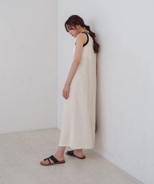 Bab(バブ)の「【S・Mサイズ展開】カップ付きアメスリワンピース(ワンピース・レディース・ブラック/アイボリー・SMALL/MEDIUM)」の5枚目の写真