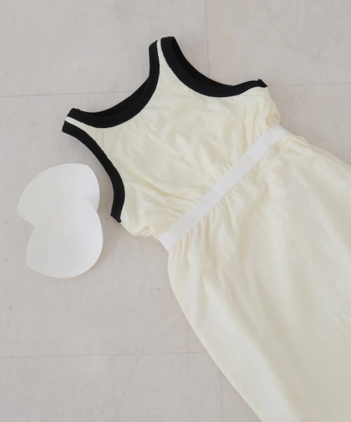 Bab(バブ)の「【S・Mサイズ展開】カップ付きアメスリワンピース(ワンピース・レディース・ブラック/アイボリー・SMALL/MEDIUM)」の16枚目の写真