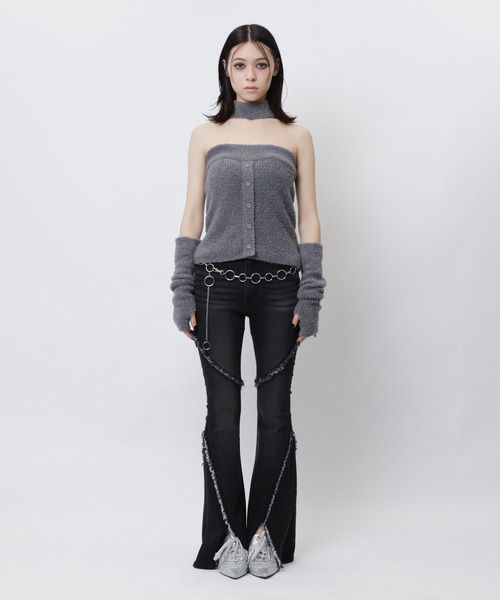 SPIRALGIRL(スパイラルガール)の「アームウォーマーシャギーニット(ニット/セーター・レディース・ベージュ/ブラック/グレー・FREE)」の16枚目の写真