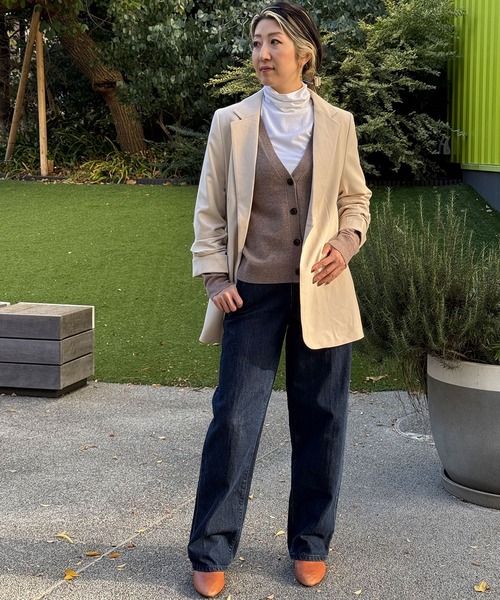 BANANA REPUBLIC FACTORY STORE（バナナリパブリック ファクトリーストア）の「BANANA REPUBLIC FACTORY STORE　　ストレート リュクス ジーンズ（デニムパンツ・レディース・ダークインディゴブルー/インディゴブルー・24/25/26/27/28）」の6枚目の写真