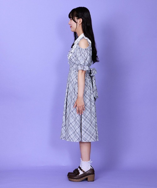 axesfemme POETIQUE オフショル ワンピース axes femme POETIQUE ワンピース オフショルフリルロング