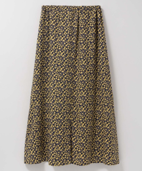 Mac-House（マックハウス）の「Idnes 小花柄ナロースカート（スカート・レディース・ベージュ系/ネイビー系・M）」の4枚目の写真