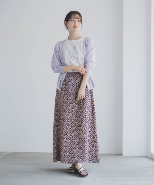 Mac-House（マックハウス）の「Idnes 小花柄ナロースカート（スカート・レディース・ベージュ系/ネイビー系・M）」の21枚目の写真