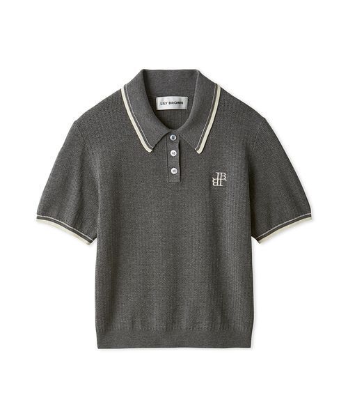 LILY BROWN（リリーブラウン）の「ワンポイントニットポロシャツ（ポロシャツ・レディース・ホワイト・F）」の11枚目の写真
