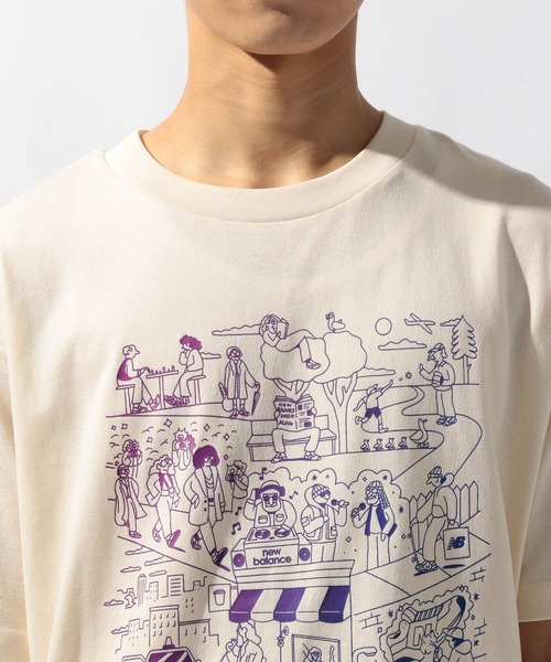 NEW BALANCE(ニューバランス)の「【New Balance(ニューバランス)】Athletics カルチャーミューラルTシャツ(Tシャツ/カットソー・メンズ・アイボリー・LARGE)」の8枚目の写真