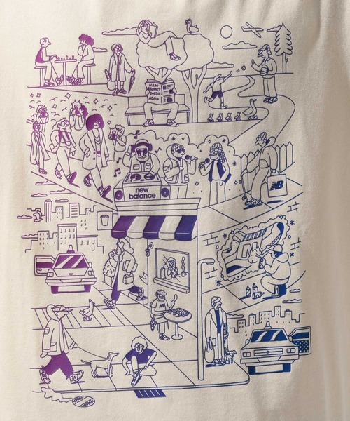 NEW BALANCE(ニューバランス)の「【New Balance(ニューバランス)】Athletics カルチャーミューラルTシャツ(Tシャツ/カットソー・メンズ・アイボリー・LARGE)」の12枚目の写真