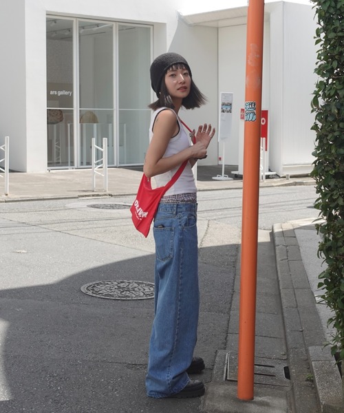 TEEN BOOP（ティーンブープ）の「2wayチェックレイヤードデニム（デニムパンツ・レディース・ブルー・SMALL/MEDIUM）」の20枚目の写真