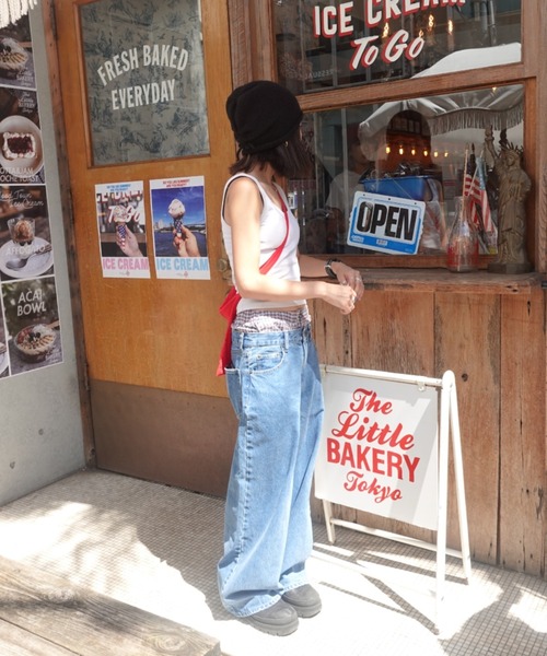 TEEN BOOP（ティーンブープ）の「2wayチェックレイヤードデニム（デニムパンツ・レディース・ブルー・SMALL/MEDIUM）」の14枚目の写真