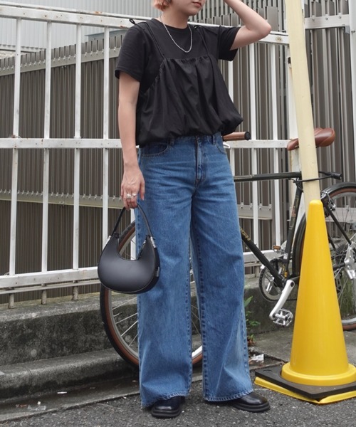 TEEN BOOP（ティーンブープ）の「2wayチェックレイヤードデニム（デニムパンツ・レディース・ブルー・SMALL/MEDIUM）」の10枚目の写真