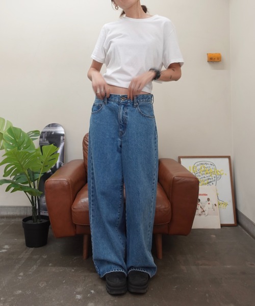 TEEN BOOP（ティーンブープ）の「2wayチェックレイヤードデニム（デニムパンツ・レディース・ブルー・SMALL/MEDIUM）」の6枚目の写真