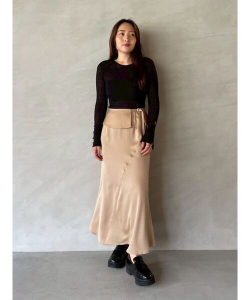 NKNIT ンニット アルパカシアーニット　スカート　♡グレー NKNIT ンニット アルパカシアーニット スカート ♡グレー 2WAY