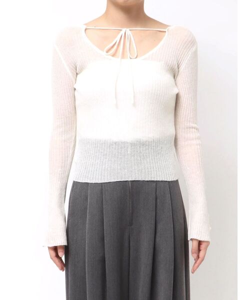 NKNIT ンニット アルパカシアーニット　スカート　♡グレー LAGUNAMOON ニット セーター 2WAYシアーアルパカニットプル