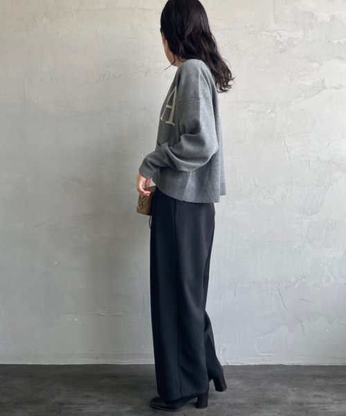 新品未使用 今季Americana バックロゴショート丈 Vネックカーディガン Americana/アメリカーナ] 別注 バックロゴ ショート丈 Vネック