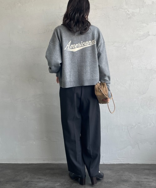 セール】[Americana/アメリカーナ] 別注 バックロゴ ショート丈 V