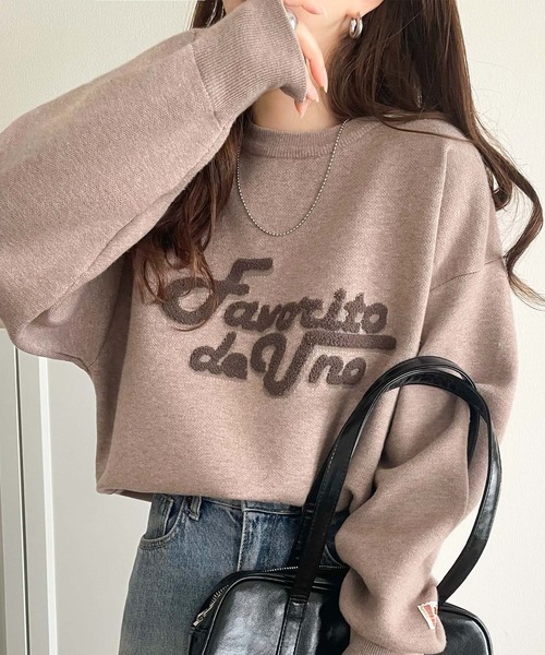 Java(ジャバ)の「《JaVaジャバコラボ》後ろタックで作る旬シルエット♪サガラ刺繍風ロゴコクーンニット(ニット/セーター・レディース・グレー/ネイビー/アイボリー/チャコール/モカ/ブラウン・X-LARGE/LARGE/MEDIUM/SMALL)」の22枚目の写真