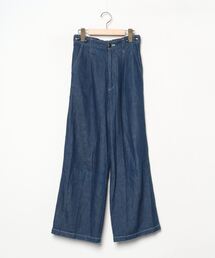 Porter des boutons(ポルテデブトン) デニムパンツ Porter des boutons リネンデニムパンツ（カラー：インディゴ