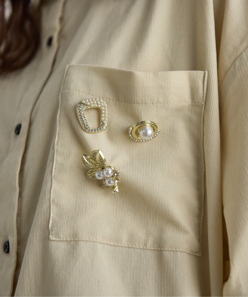THE YOn（ザヨン）の「パールデザインブローチアソート3ピース（ブローチ/コサージュ・レディース・シルバー/ゴールド・FREE）」の21枚目の写真