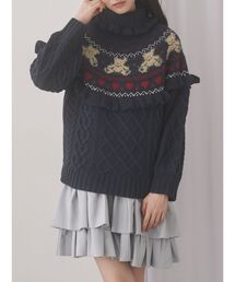 merry jenny | bear yoke knit tops(ニット/セーター)