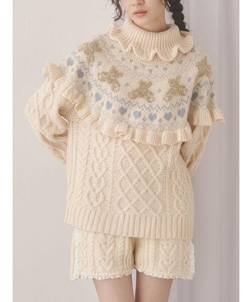 bear yoke knit tops（ニット/セーター）｜merry jenny（メリー