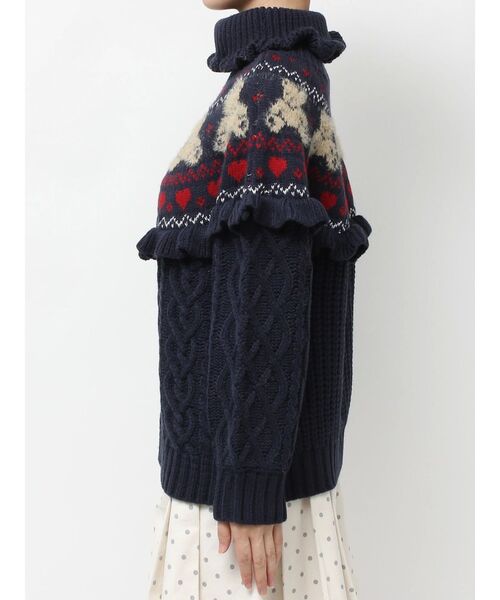 merry jenny bear yoke knit tops ニット セーター セール】bear yoke knit tops（ニット/セーター）｜merry jenny