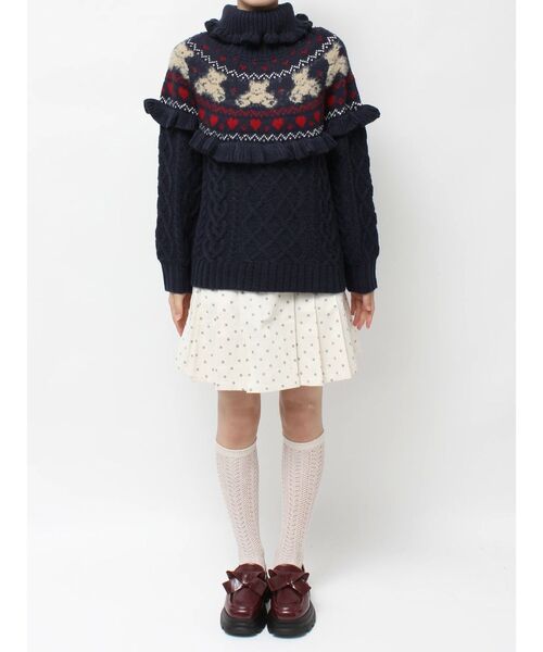 セール】bear yoke knit tops（ニット/セーター）｜merry jenny