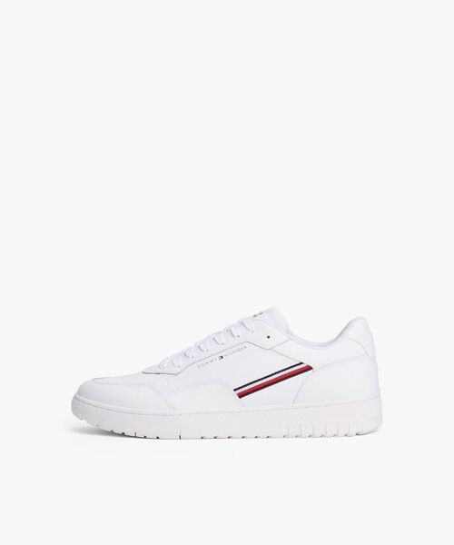 TOMMY HILFIGER(トミーヒルフィガー)の「バスケットコアストライプレースアップシューズ(スニーカー・メンズ・ホワイト/ネイビー・27.5cm/25cm/26cm/26.5cm/28cm)」の4枚目の写真