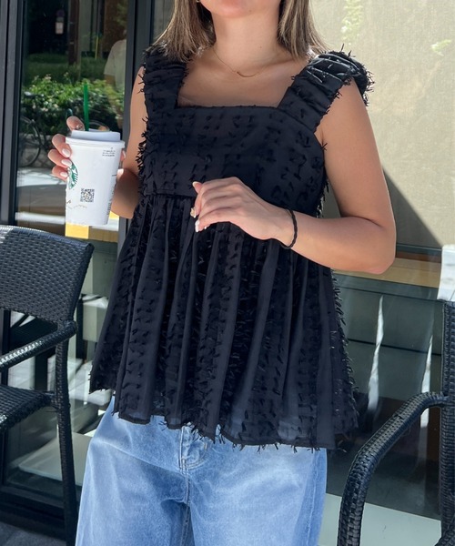 StyleSea（スタイルシー）の「フリンジレースビスチェ（Tシャツ/カットソー・レディース・ブラック/オフホワイト/ホワイト系その他・FREE）」の18枚目の写真