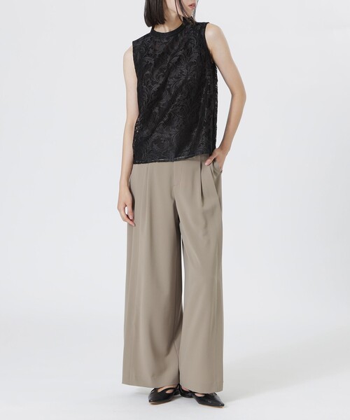 LOVELESS（ラブレス）の「スリットワイドパンツ（スラックス・レディース・ブルー系その他7/ベージュ系その他4/ブラック・36/34/38）」の19枚目の写真