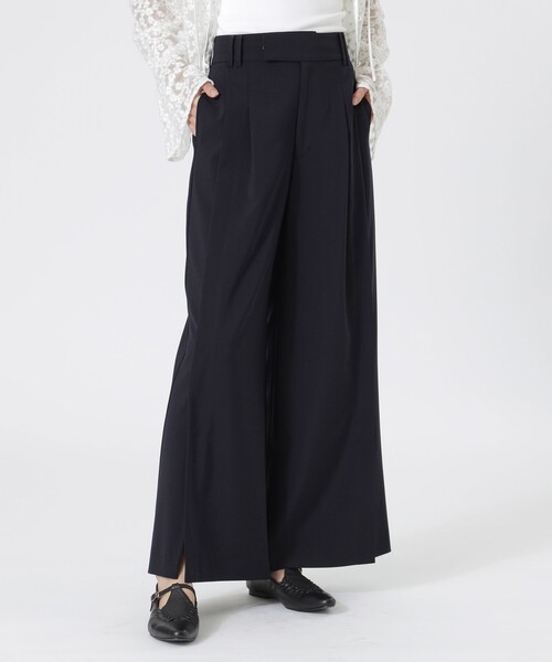 LOVELESS（ラブレス）の「スリットワイドパンツ（スラックス・レディース・ブルー系その他7/ベージュ系その他4/ブラック・36/34/38）」の3枚目の写真