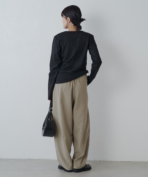 Lui's（ルイス）の「カーブイージーパンツ（その他パンツ・レディース・グレー/ブラック/ベージュ・38/36）」の8枚目の写真