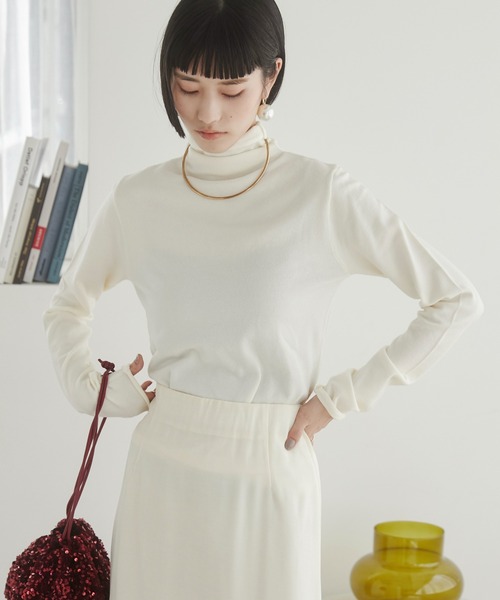 ANGIE（アンジー）の「タートルネックニット（ニット/セーター・レディース・ブルー・LARGE）」の15枚目の写真