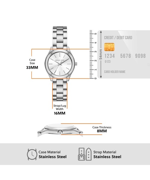 MICHAEL KORS(マイケルコース)の「マイケル・コース 腕時計 レディース アナログ ステンレス MK7563SET(アナログ腕時計・レディース・シルバー・FREE)」の13枚目の写真