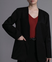 DECADE CLASSIC｜ディケイド クラシックのノーカラージャケット（無地