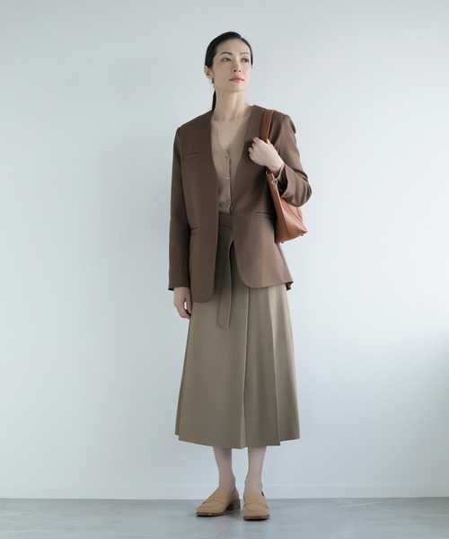 DECADE CLASSIC(ディケイド クラシック)の「【DECADECLASSIC】ノーカラー ジャケット(ノーカラージャケット・レディース・ブラック/チョコ/ホワイト・MEDIUM)」の15枚目の写真